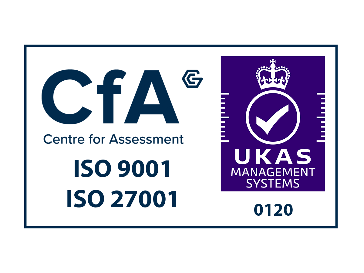 CfA Cert Logo Colour UKAS ISO 9001 and ISO 27001