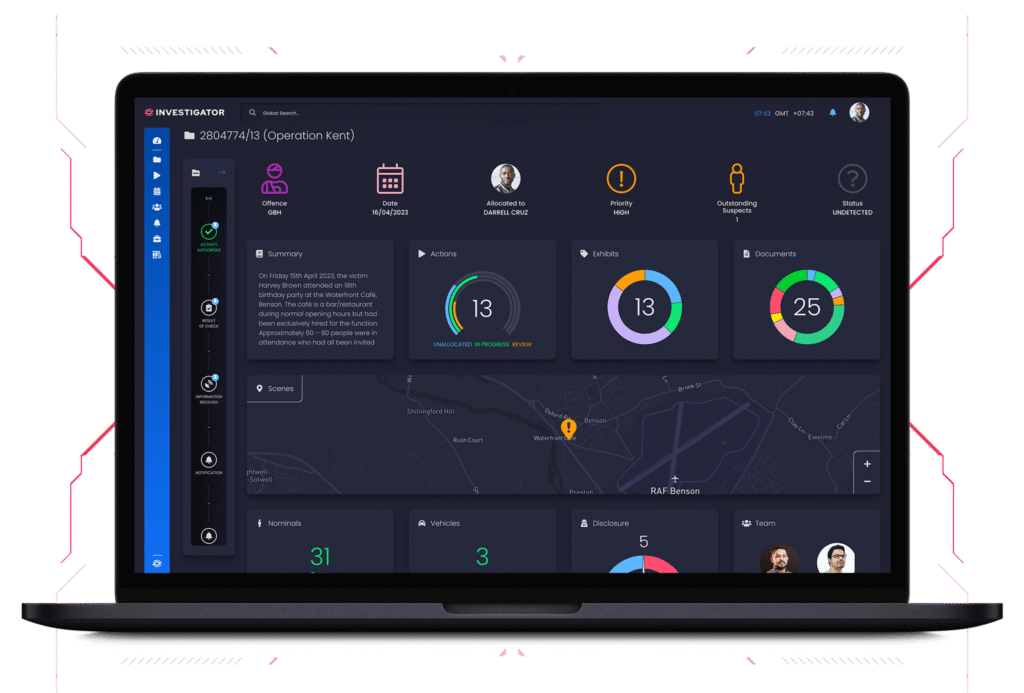 NIMBUS Investigator on laptop device